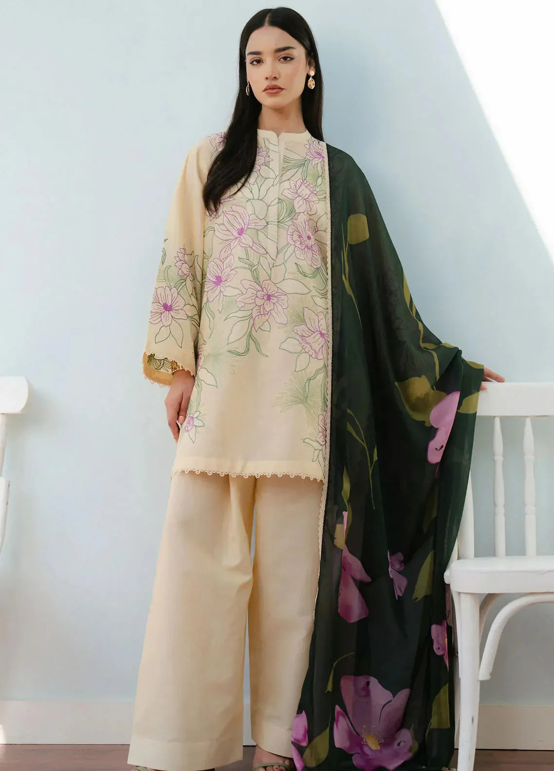 COCO LAWN EMB 2pc UNSTITCHED (#001)