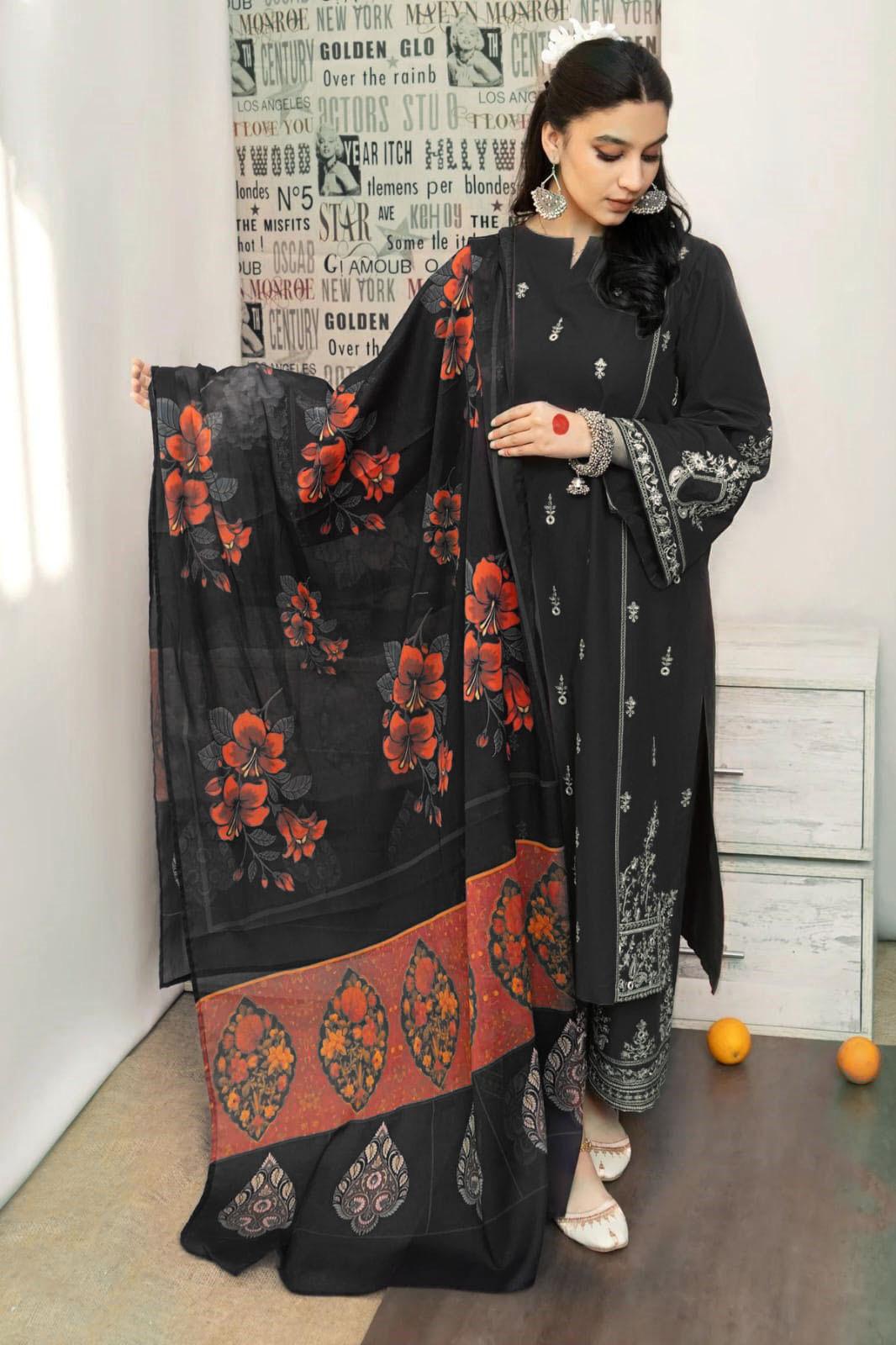 LAWN 3PC EMBROIDERED 004