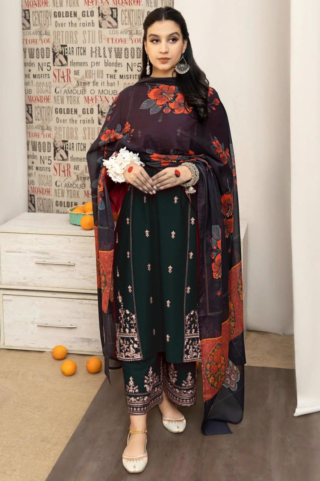 LAWN 3PC EMBROIDERED 004