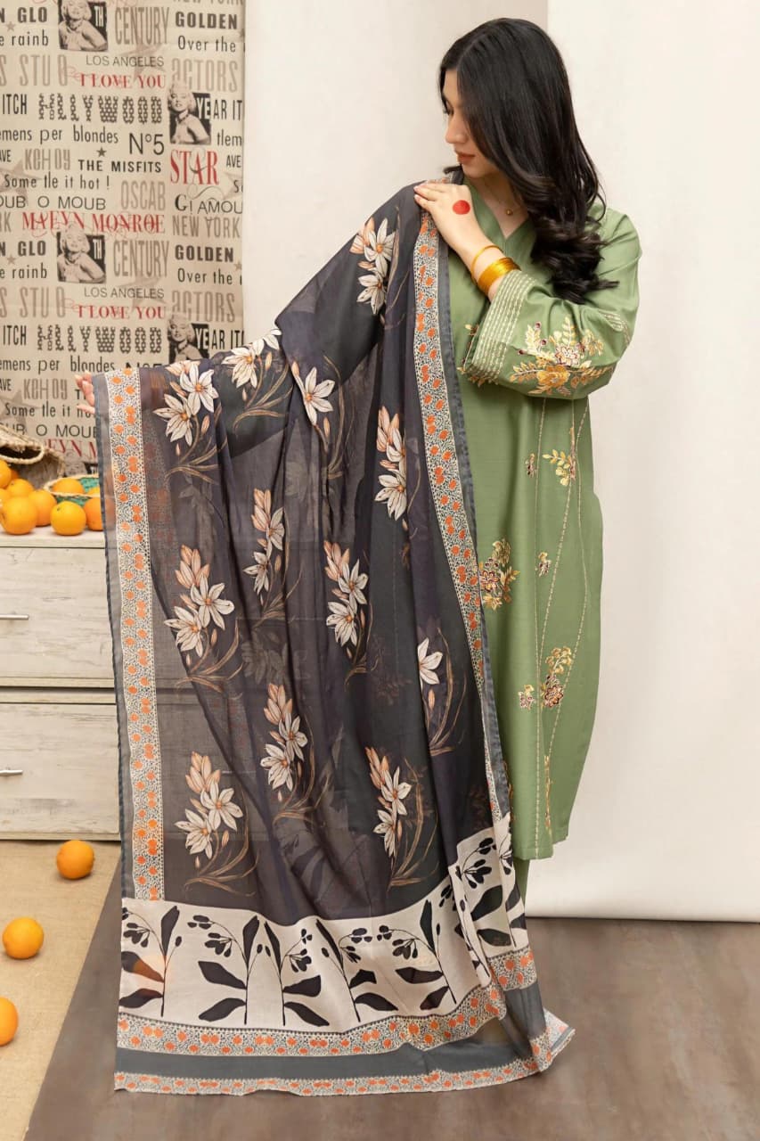LAWN 3PC EMBROIDERED 005