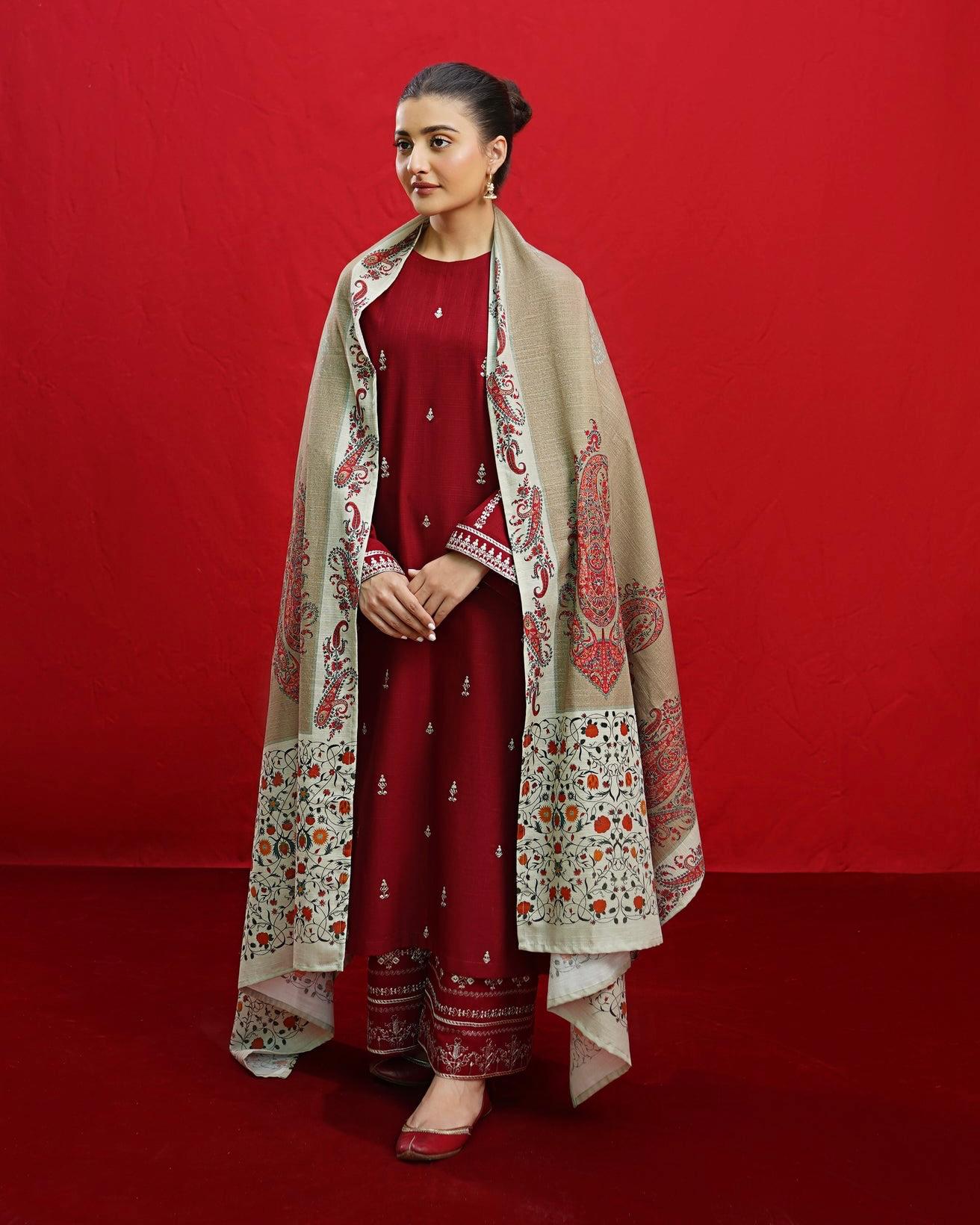 LAWN 3PC EMBROIDERED 012