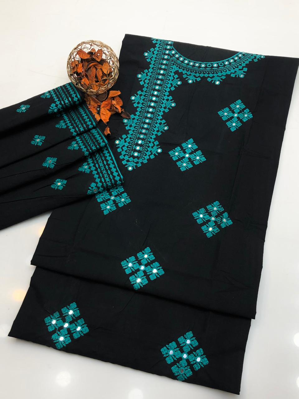 2pc-Embroidery Lawn Cotton (blue-side gala)